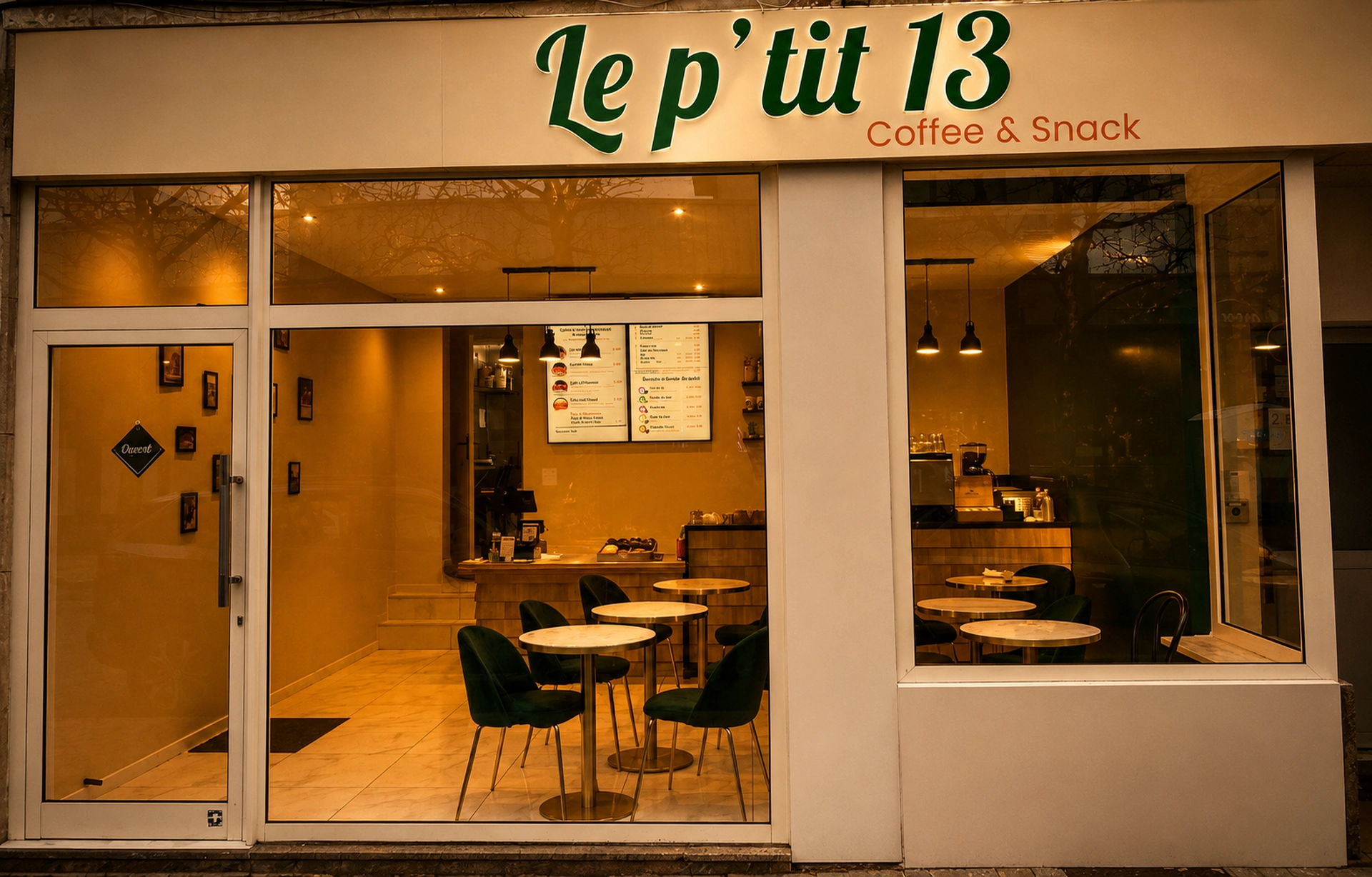 Devanture du coffee shop Le P'tit 13 à Mantes-la-Jolie